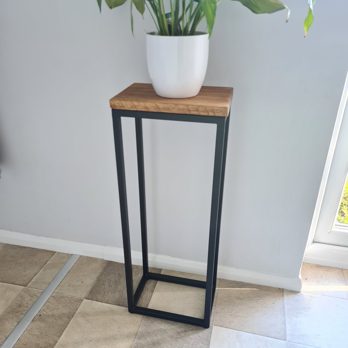 Side Table Plant Stand | Industrial Modern Home Furniture | Custom Made Metal Table | For New Home Decor Interior Designer | Gifts for Her