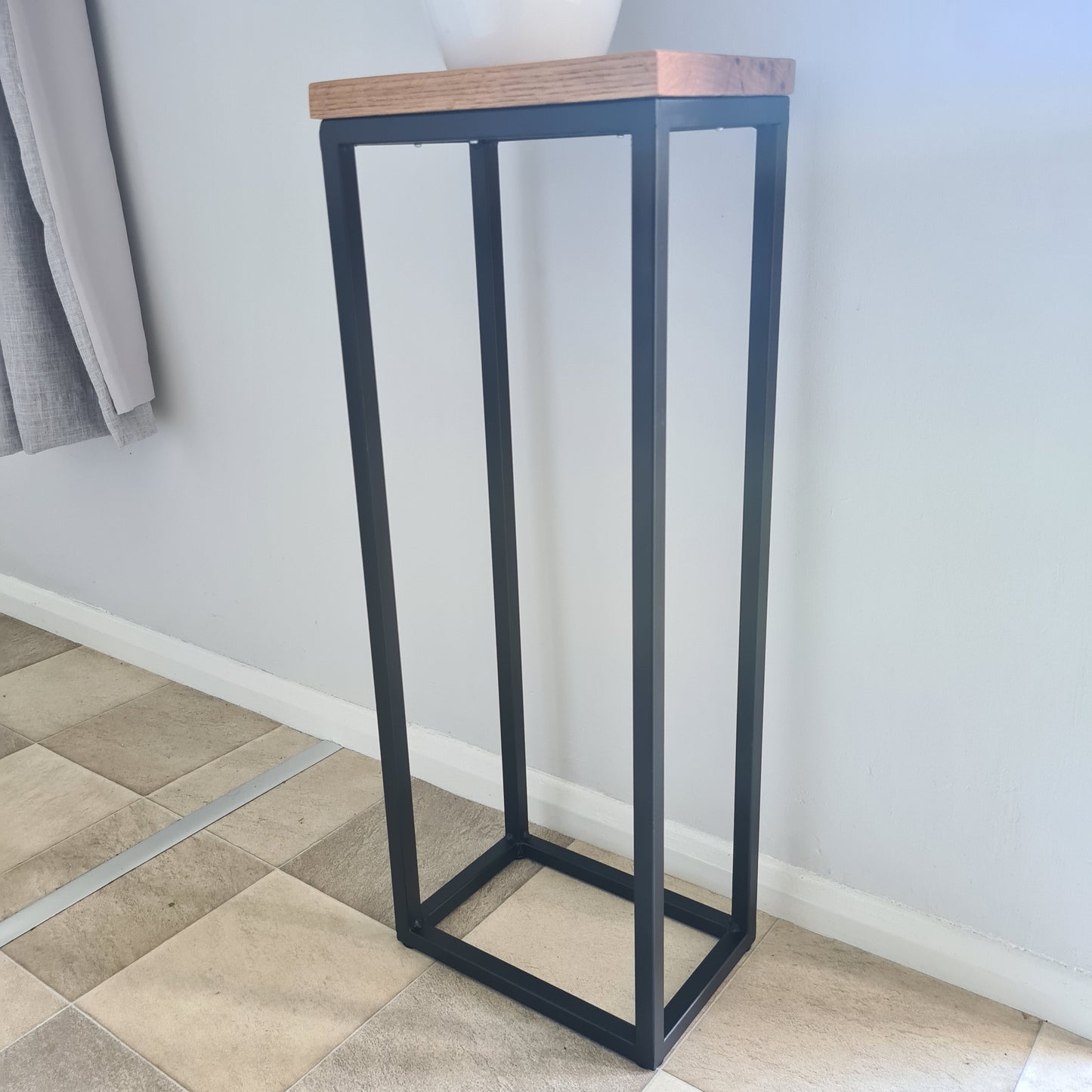 Side Table Plant Stand | Industrial Modern Home Furniture | Custom Made Metal Table | For New Home Decor Interior Designer | Gifts for Her