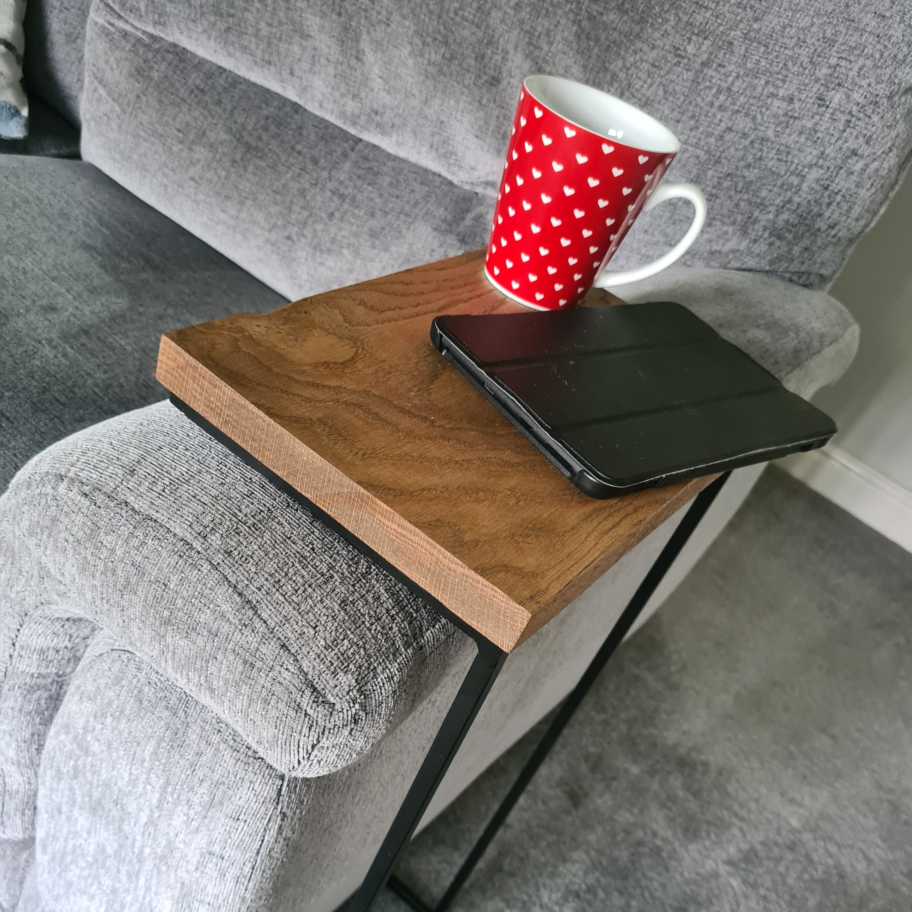 End table over on sale couch arm